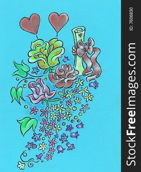 Happy valentine day-cartoon illustration. Happy valentine day-cartoon illustration