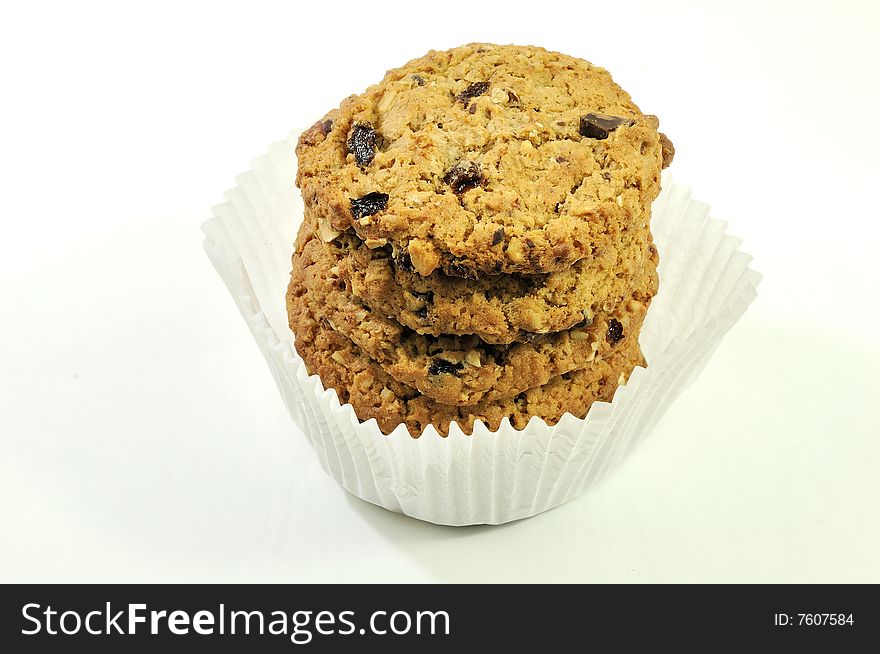 Crispy Delicious Cookies In A Paper Cup