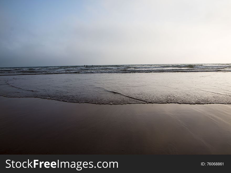 Beach, coast and wave in a summer day