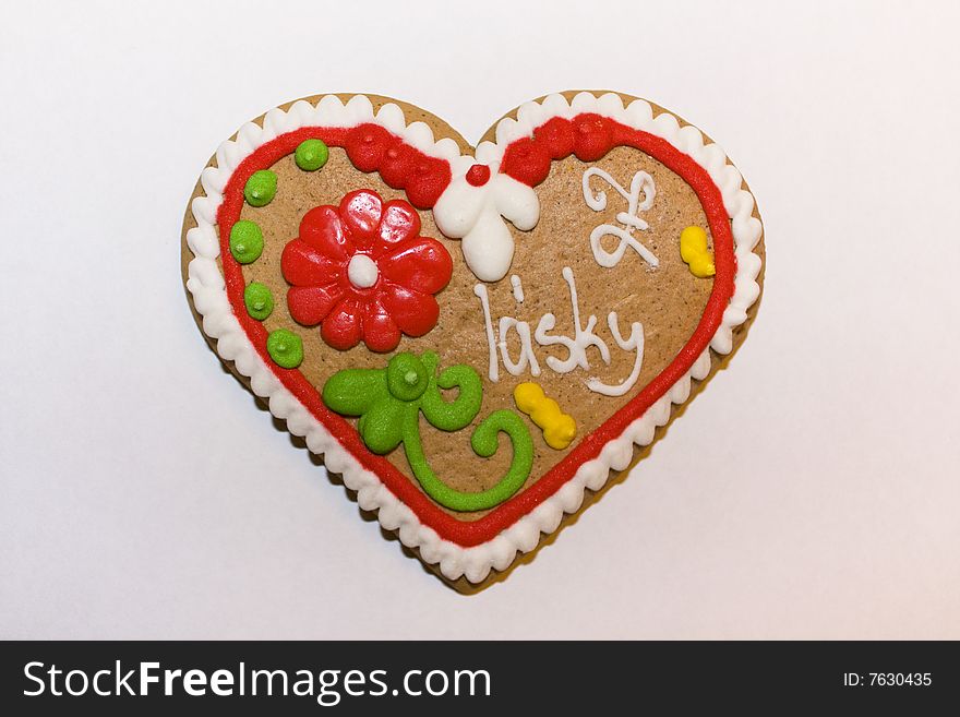 A souvenir gingerbread from Czechia, and also a sweet Valentine card (the words on it say, with love). A souvenir gingerbread from Czechia, and also a sweet Valentine card (the words on it say, with love).