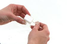 Polishing Nails Stock Photography Polishing Nails Stock Photography