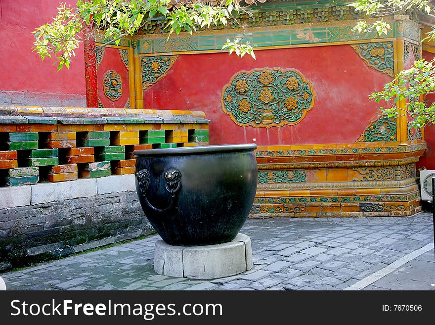 The Imperial Palace in Beijing Forbidden City Imperial Garden tong gang gold and glass ying bi