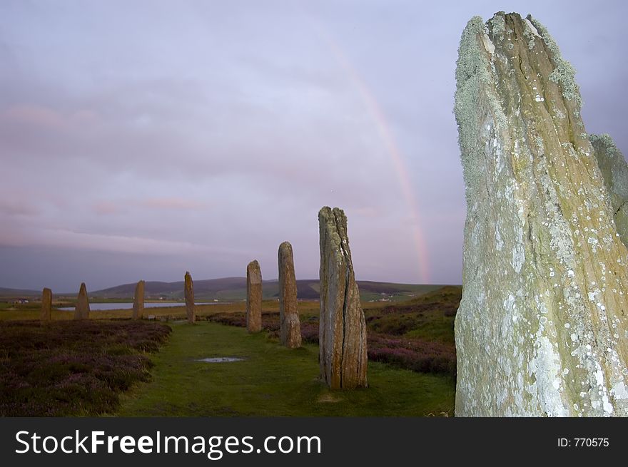 Pics from a Scotland trip Orkney's Ring of Brodgar withg a rainbow. Pics from a Scotland trip Orkney's Ring of Brodgar withg a rainbow