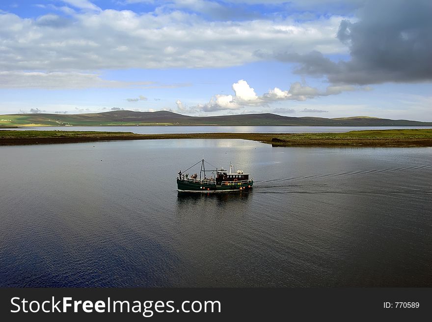 Boat trip on a loch, Scotland