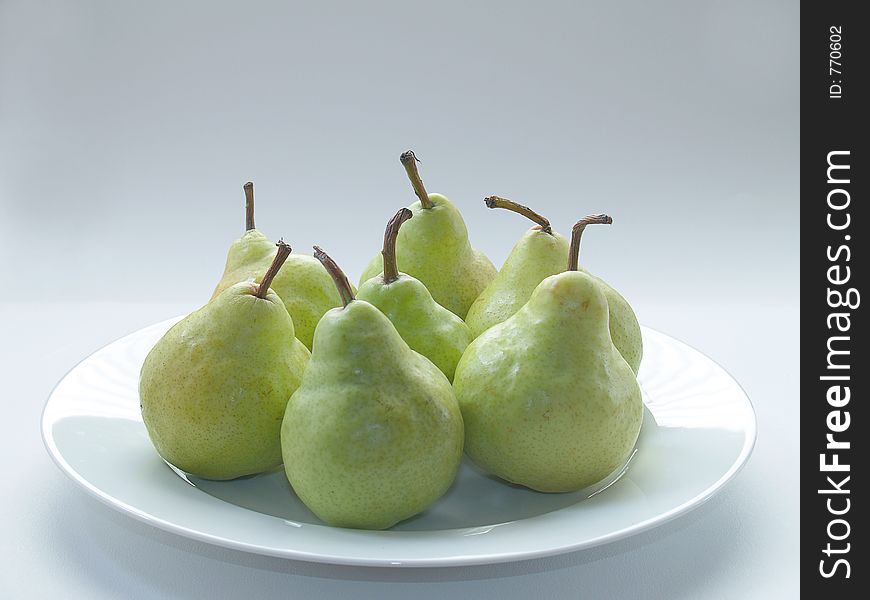 Plate of pears