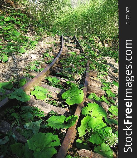 Deserted railway in the Caucasus