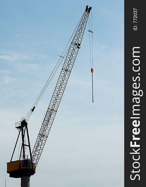 Crane and sky background