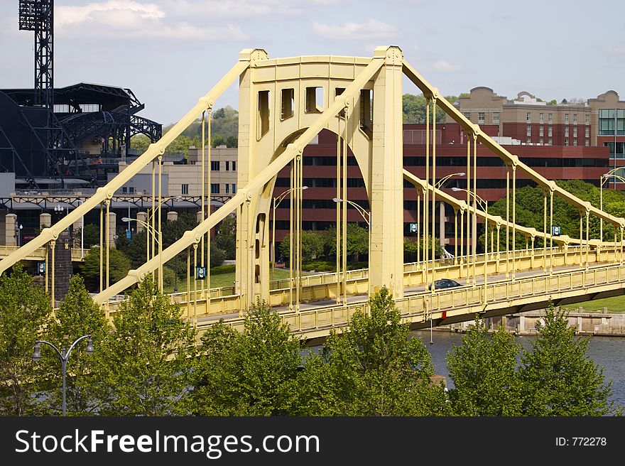 9th Street Bridge with Stadium in background. 9th Street Bridge with Stadium in background