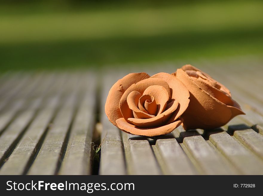 Clay imitation flowers