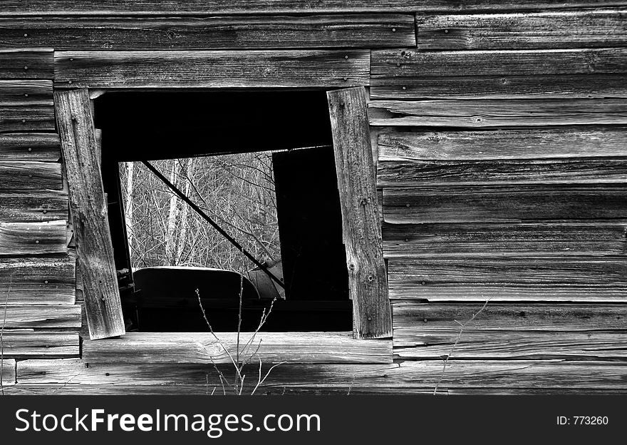 Skewed windows from an old shack. Skewed windows from an old shack.