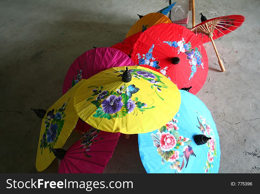 Decorative umbrellas, in Thailand