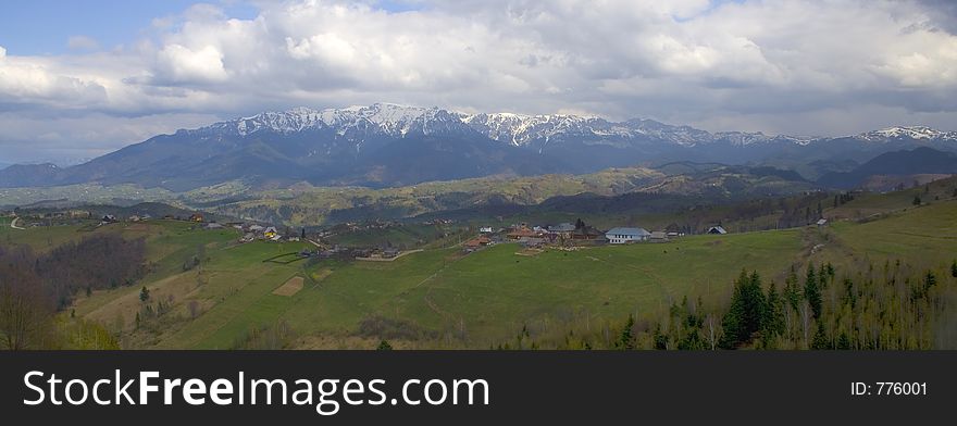 Spring Mountain Landscape - Panorama