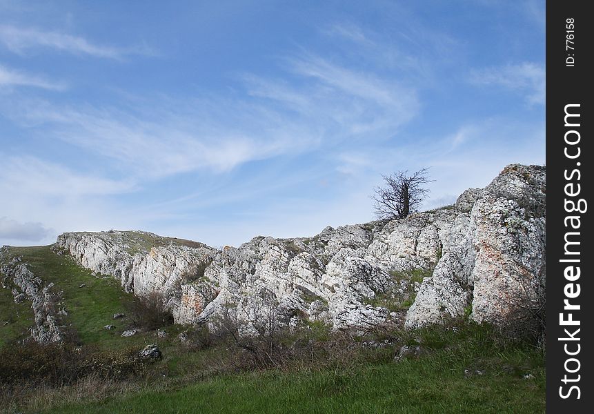 Panorama of Karabie plateau,Krimea,Ukraine