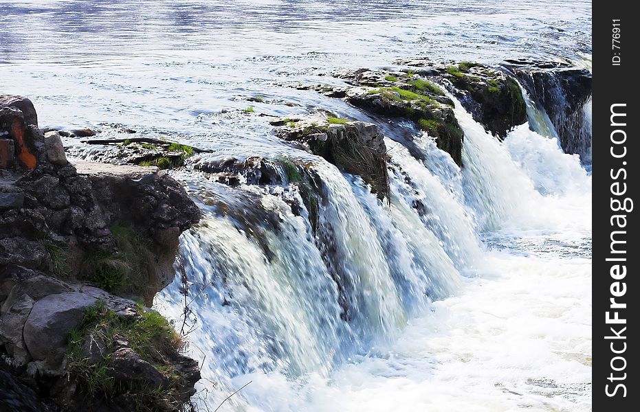 Waterfall on river Venta, Latvia