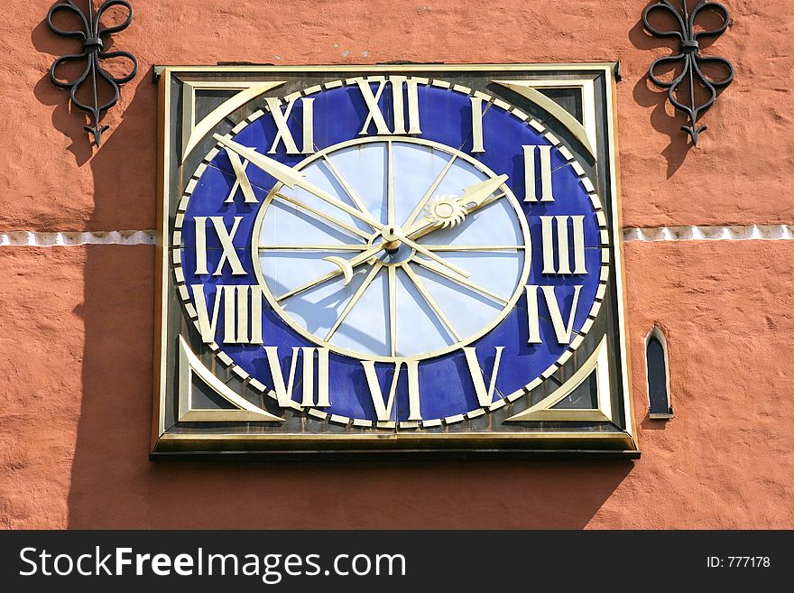 Clock of the cathedral of VÃ¤xjÃ¶ in the south of Sweden. Clock of the cathedral of VÃ¤xjÃ¶ in the south of Sweden