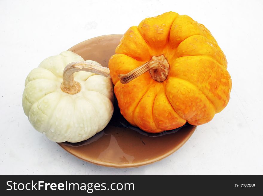 Colored pumpkins