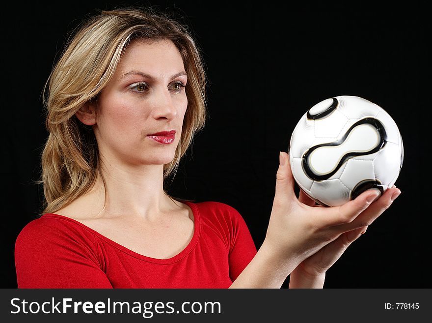 Holding Soccer Ball