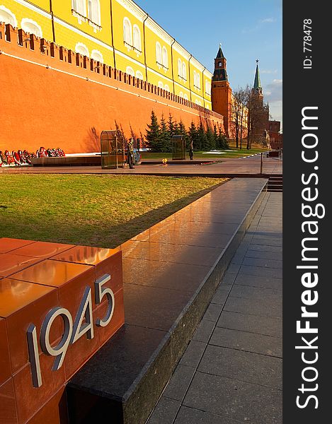 History Museum and Kremlin's tower at Red Suare in Moscow.