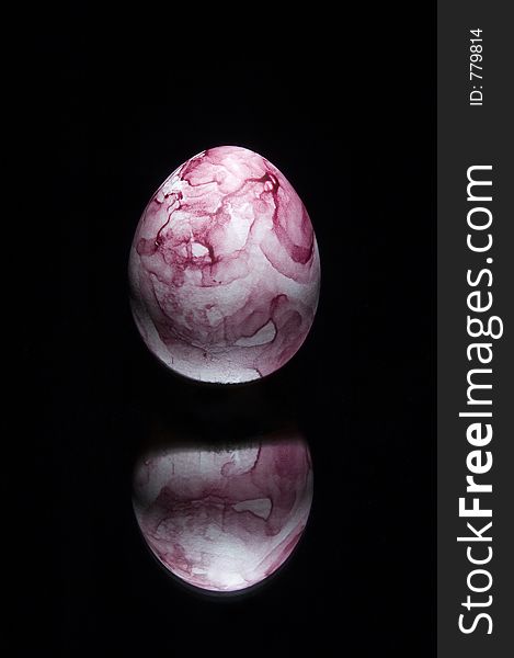 Colored Egg And Reflection