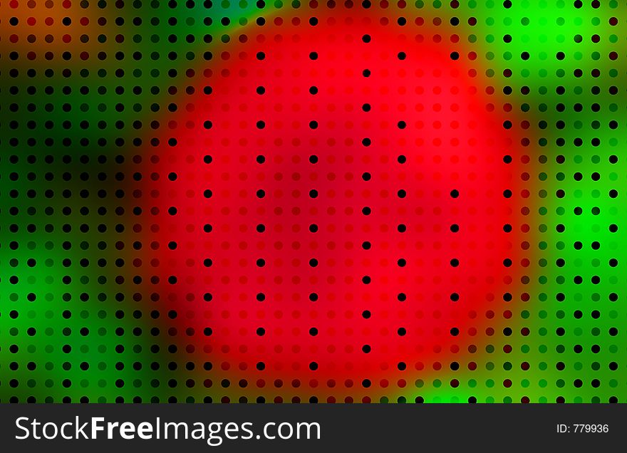 Christmas Dots On Red And Green Background Wallpaper