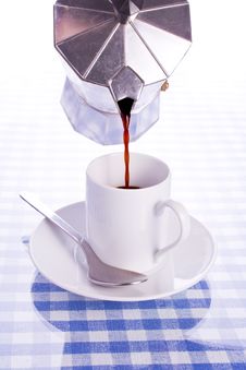 Pouring Espresso Stock Image Pouring Espresso Stock Image