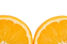 Slice Of Orange. Isolated On White. Stock Photos Slice Of Orange. Isolated On White. Stock Photos