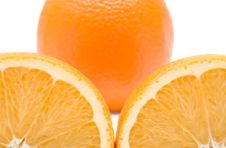 Slice Of Orange. Isolated On White. Stock Photography Slice Of Orange. Isolated On White. Stock Photography