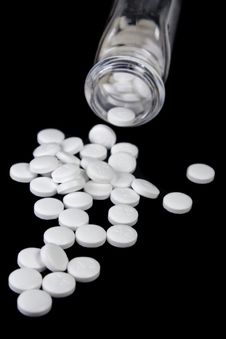 Pills And Medicine Container Royalty Free Stock Photos Pills And Medicine Container Royalty Free Stock Photos