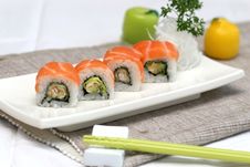 Prepared And Delicious Sushi Taken In Studio Stock Photography Prepared And Delicious Sushi Taken In Studio Stock Photography