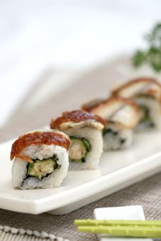 Prepared And Delicious Sushi Taken In Studio Stock Images Prepared And Delicious Sushi Taken In Studio Stock Images