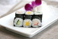 Prepared And Delicious Sushi Taken In Studio Stock Images Prepared And Delicious Sushi Taken In Studio Stock Images