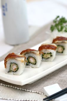 Prepared And Delicious Sushi Taken In Studio Stock Photography Prepared And Delicious Sushi Taken In Studio Stock Photography