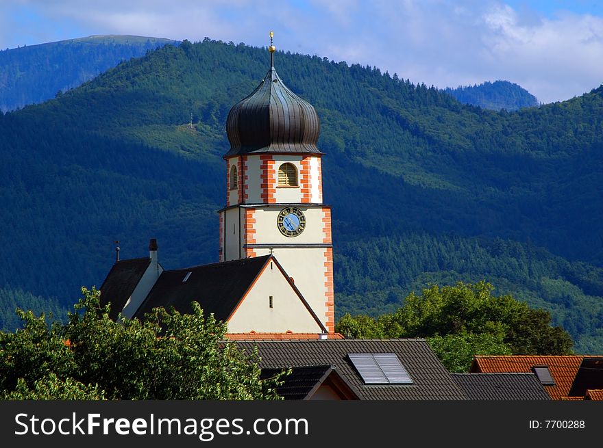 The small town in Germany with  the belfry.