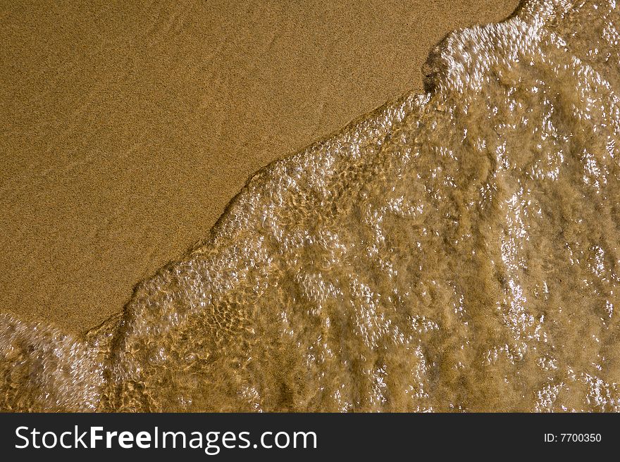 Wet send background on the beach