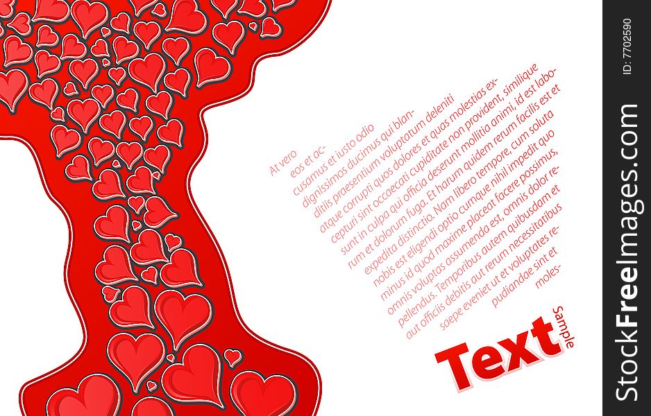 Vector illustration of a love themed design with hundreds of beautiful flowing hearts. Vector illustration of a love themed design with hundreds of beautiful flowing hearts.