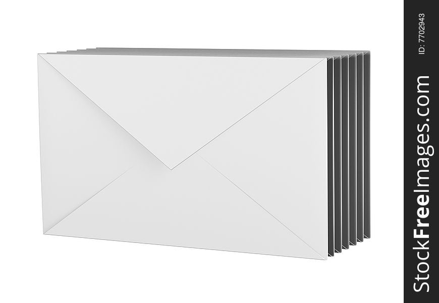 Envelopes isolated isolated on white