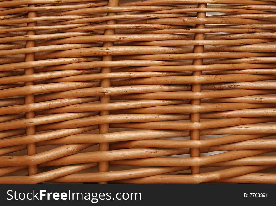A wicker texture, small part of a wicker basket