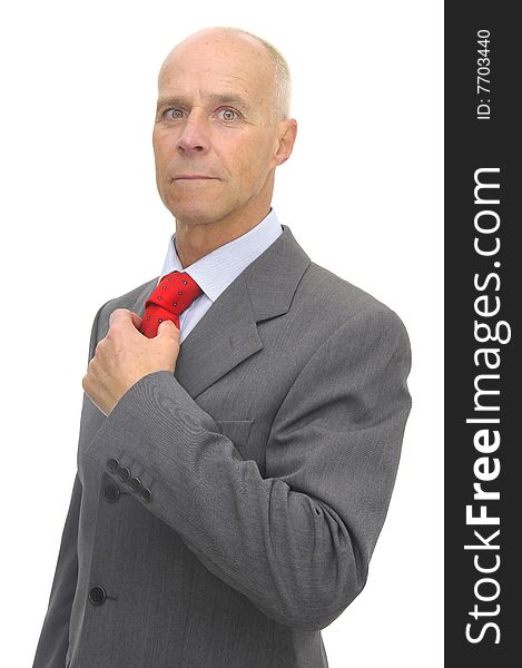 Businessman isolated against a white background. Businessman isolated against a white background