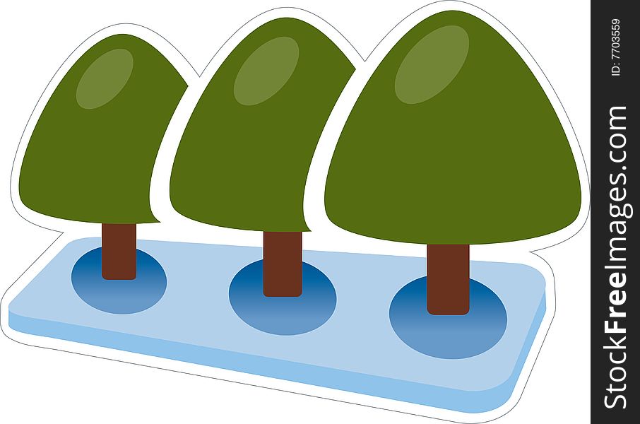 Logo/ design element Three Trees