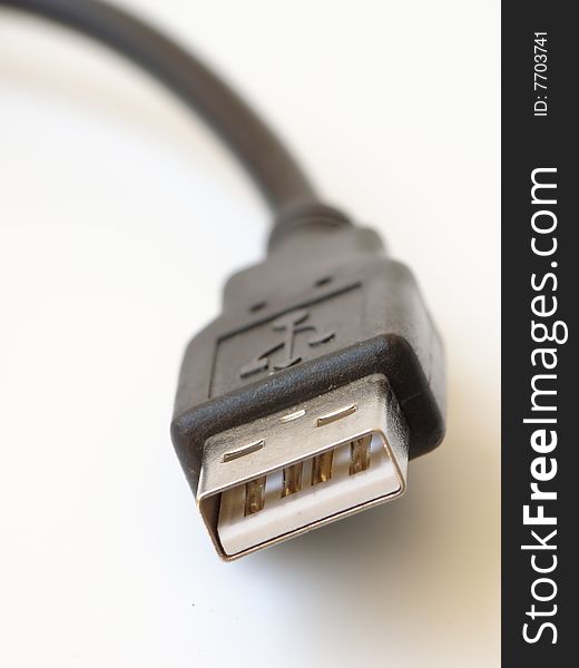 USB plug on a white background