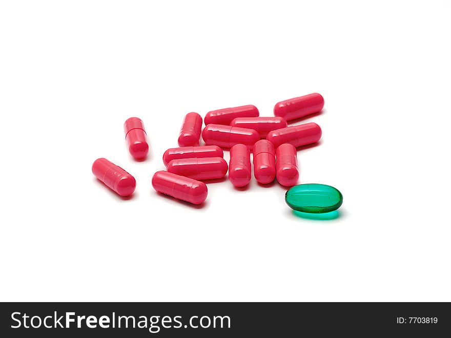 Pills isolated