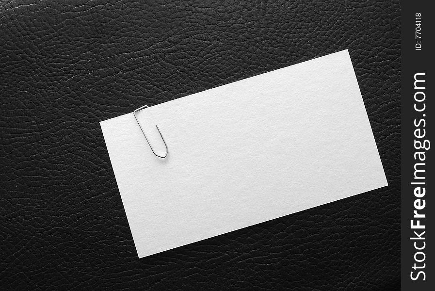 Blank business card with clip