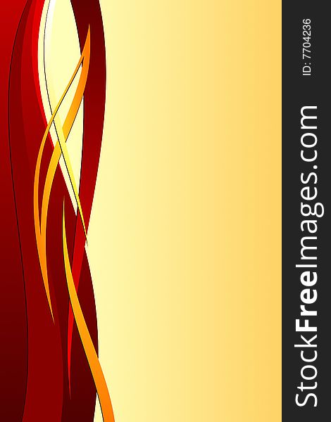Vector illustration of Abstract Fire