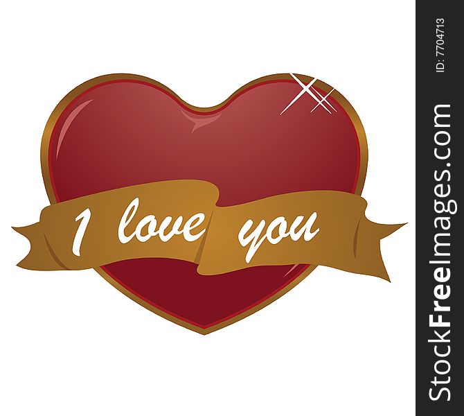 Love icons with I LOVE YOU wording for valentine, wedding, birthday, party and other occasion