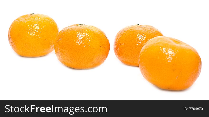 Mandarines on a white background. Mandarines on a white background