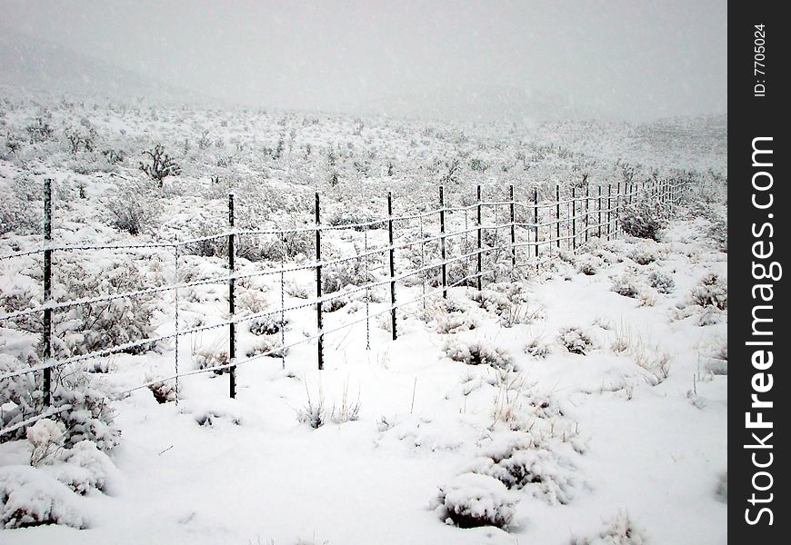 Snowfall in the Mojave Desert. Snowfall in the Mojave Desert