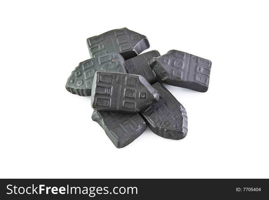 Licorice sweets in the form of a buildings. Licorice sweets in the form of a buildings