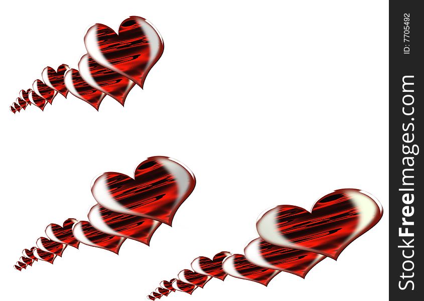 Red hearts background