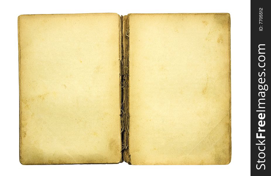 Open Old Blank Book