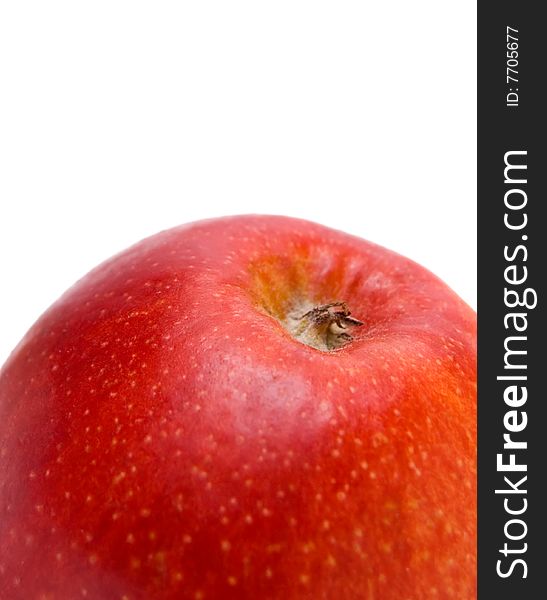 Red apple isolated on the white.